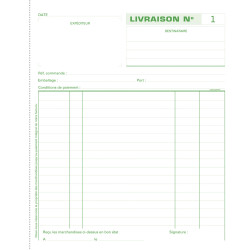 Manifold Livraisons 21x18cm 50 feuillets tripli autocopiants
