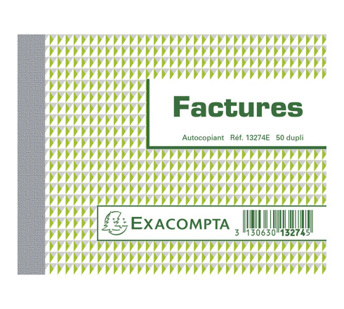 Manifolds Factures 10,5x13,5cm - 50 feuillets dupli - Sous film par lot de 5
