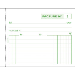 Manifolds Factures 10,5x13,5cm - 50 feuillets dupli - Sous film par lot de 5