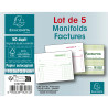 Manifolds Factures 10,5x13,5cm - 50 feuillets dupli - Sous film par lot de 5