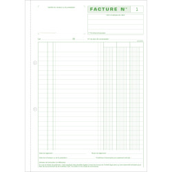 Manifold Factures 29,7x21cm 50 feuillets tripli autocopiants