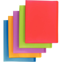 Carton de 15 protège-documents COLOR FRESH 40 vues, coloris assortis
