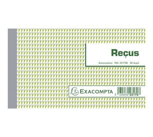 Manifold Reçus 10,5x18cm 50 feuillets dupli autocopiants