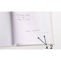 Manifold quadrillé 5x5 21x14,8cm 50 feuillets dupli autocopiants