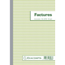 Manifold Factures avec mention TVA 21x14,8cm 50 feuillets dupli autocopiants