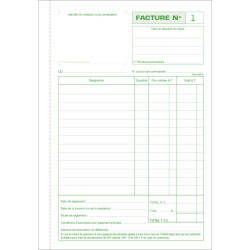 Manifold Factures avec mention TVA 21x14,8cm 50 feuillets dupli autocopiants