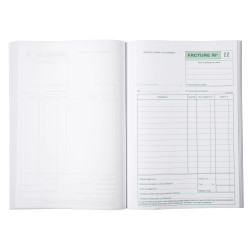 Manifold Factures avec mention TVA 21x14,8cm 50 feuillets dupli autocopiants