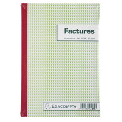 Manifold Factures avec mention TVA 21x14,8cm 50 feuillets tripli autocopiants