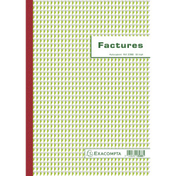 Manifold Factures avec mention TVA 29,7x21cm 50 feuillets tripli autocopiants