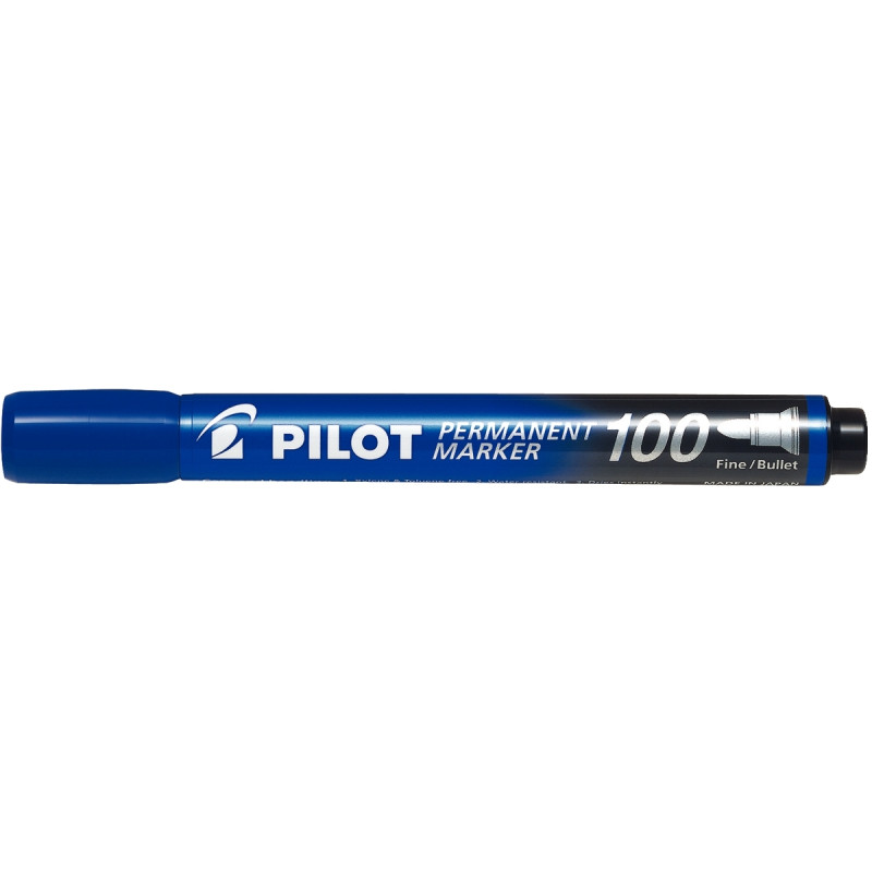 Marqueur permanent 100 ogive pointe fine bleu