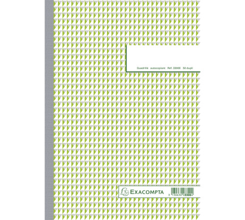 Manifold quadrillé 5x5 29,7x21cm 50 feuillets dupli autocopiants