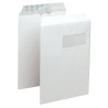 Boite de 250 pochettes blanches 229x324mm 90g bande siliconée fenêtre