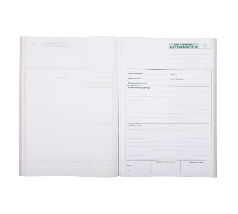 Manifolds Rapports d'intervention 29,7x21cm - 50 feuillets autocopiants dupli