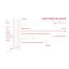 Manifold Quittances de loyer 12,5x21cm 50 feuillets tripli autocopiants