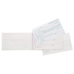 Manifold Quittances de loyer 12,5x21cm 50 feuillets tripli autocopiants