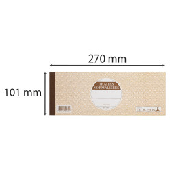Carnet à souche 101X250 Traites normalisées 50 feuillets