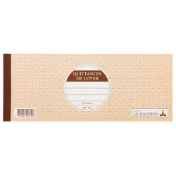 Carnet à souche 107X250 Quittances de loyer 50 feuillets