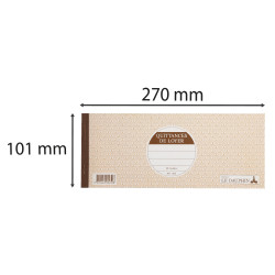 Carnet à souche 107X250 Quittances de loyer 50 feuillets