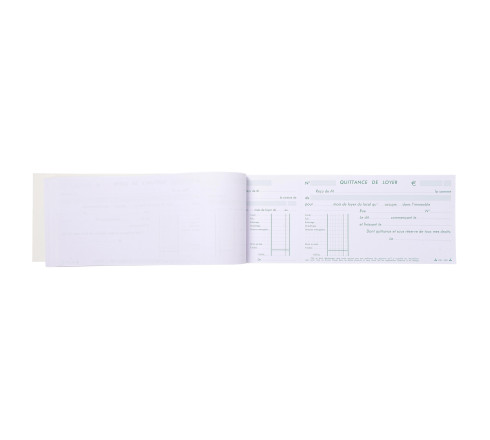 Carnet à souche 107X250 Quittances de loyer 50 feuillets