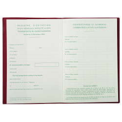 Carnet d'entretien pour véhicules de transports de marchandises - Modèle officiel - Format 21x13,5 cm