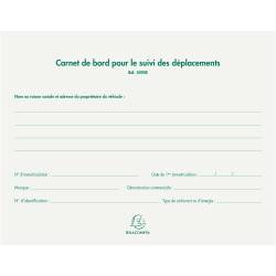 Carnet de bord pour le suivi des déplacements - Format 14,8x19 cm