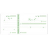 Carnet à souche Reçus 50 feuillets - Format horizontal 9x21 cm