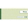 Carnet à souche Reçus 50 feuillets - Format horizontal 10,5x27cm