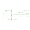 Carnet à souche Reçus 50 feuillets - Format horizontal 10,5x27cm