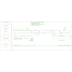 Carnet à souche Traites normalisées NF K 11030-1 de 50 feuillets - Format horizontal de la traite 10,1x21cm