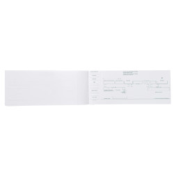 Carnet à souche Traites normalisées NF K 11030-1 de 50 feuillets - Format horizontal de la traite 10,1x21cm