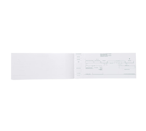 Carnet à souche Traites normalisées NF K 11030-1 de 50 feuillets - Format horizontal de la traite 10,1x21cm