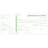 Carnet à souche Quittances de loyer 50 feuillets - Format horizontal de la quittance : 10,1x16,5 cm