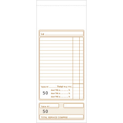 Bloc Addition 50 feuillets autocopiants numérotés en dupli - Format 9 ,1x22,5 cm
