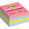 Cube de 440 feuilles de notes post-it super sticky 76x76mm coloris ass