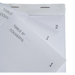 Bloc Maître d'Hôtel 50 feuillets autocopiants numérotés en dupli - Format 9,5x17 cm