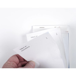 Bloc Maître d'Hôtel 50 feuillets autocopiants numérotés en tripli - Format 9,5x17 cm