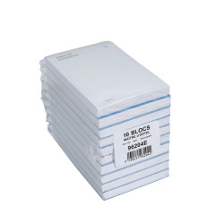 Bloc Maître d'Hôtel 50 feuillets autocopiants numérotés en tripli - Format 9,5x17 cm