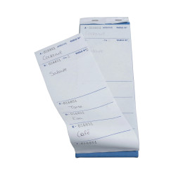 Bloc Brasserie 50 feuillets autocopiants numérotés en dupli - Format 9 ,6x26 cm