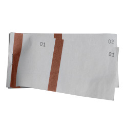 Bloc vendeur à bande couleur 100 feuillets double numérotage - Format 6 ,6x13,5 cm