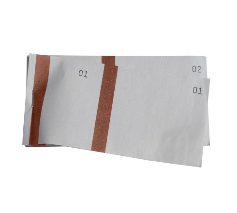 Bloc vendeur à bande couleur 100 feuillets double numérotage - Format 6 ,6x13,5 cm