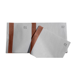 Bloc vendeur à bande couleur 100 feuillets double numérotage - Format 6 ,6x13,5 cm