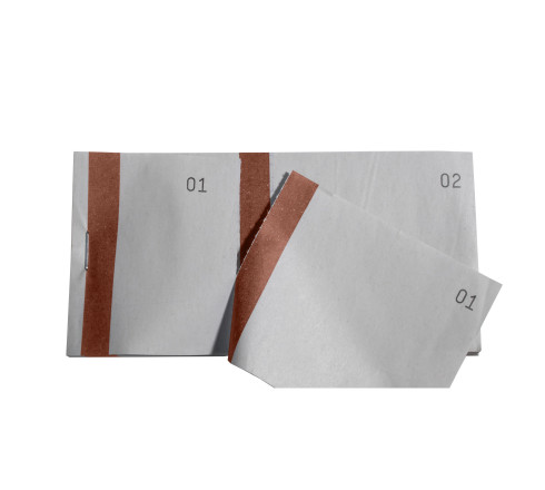 Bloc vendeur à bande couleur 100 feuillets double numérotage - Format 6 ,6x13,5 cm