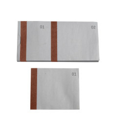 Bloc vendeur à bande couleur 100 feuillets double numérotage - Format 6 ,6x13,5 cm