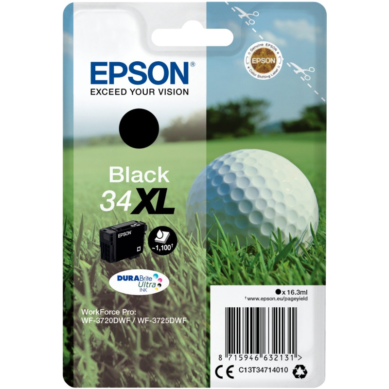 Epson BALLE DE GOLF / 34XL cartouche jet d'encre noire haute capacité