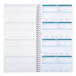 Carnet spiralé 29,7x14,8cm - Messages téléphones (4 à la page) - 50 feuilles dupli autocopiantes