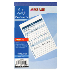 Carnet 10x16cm - Messages téléphones (1 à la page) - 100 feuilles