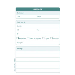 Carnet 10x16cm - Messages téléphones (1 à la page) - 100 feuilles