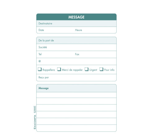 Carnet 10x16cm - Messages téléphones (1 à la page) - 100 feuilles