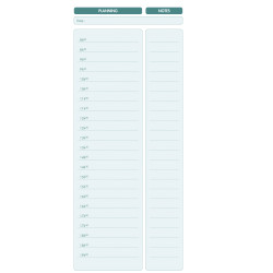 Carnet spiralé 29,7x14cm - A faire ce jour - 125 feuilles