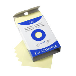 Étui de 100 fiches - bristol uni non perforé 74x105mm